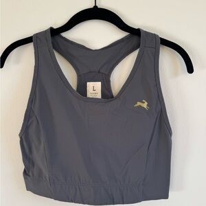 Tracksmith Charcoal Sports Bra